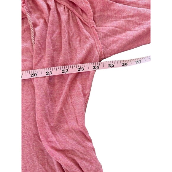 We the Free Oversized Thermal Top Long Sleeve Pink Tasseled Boho Blouse Size XS - Picture 4 of 6